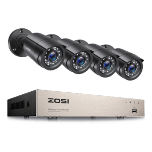 ZOSI 8CH H.265+ 5MP Lite DVR CCTV Security Camera System Kit – 1080P Wired Outdoor Cameras (No Hard Drive Included)