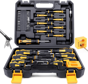 43-Piece Magnetic Screwdrivers Set with Case | Slotted, Phillips, Hex, Pozidriv, Torx & Precision Screwdrivers