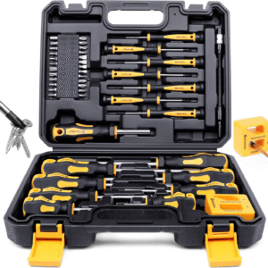 43-Piece Magnetic Screwdrivers Set with Case | Slotted, Phillips, Hex, Pozidriv, Torx & Precision Screwdrivers