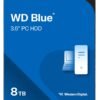 WD Blue 8TB Desktop PC Internal Hard Drive – 3.5" SATA 6Gb/s, 5640 RPM, 256MB Cache (WD80EAAZ)