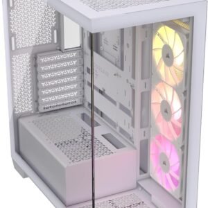 CORSAIR 3500X ARGB Mid-Tower ATX PC Case – White | Wraparound Glass, 3x ARGB Fans, Reverse Motherboard Ready