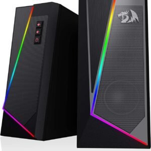 GS520 RGB Desktop Speakers, 2.0 Channel with 6 LED Modes, USB Powered, 3.5mm Cable