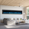 100 Inch Electric Fireplace Inserts, Recessed and Wall Mounted Fireplace Silence Linear Fireplace with Timer, Remote Control,